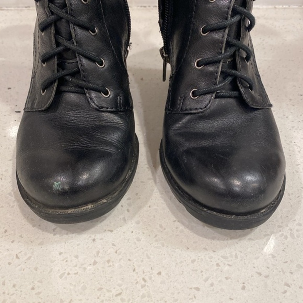 Y2k Leather chunky heel boots - Picture 5 of 6